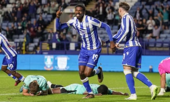 Tyreeq Bakinson reacts to his late equaliser