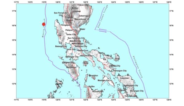 Pangasinan镇发生4.8级地震