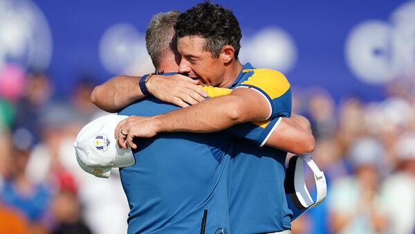 Rory McIlroy emotio<em></em>nal after vital Ryder Cup singles win